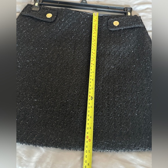 Michael Kors Black Tweed Sparkle Mini Skirt – Size 10 - Picture 5 of 14